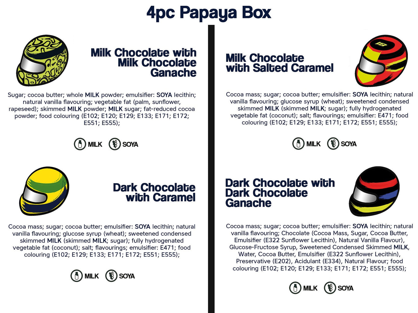 4pc Racing Chocs - Papaya Box - Racing Chocs